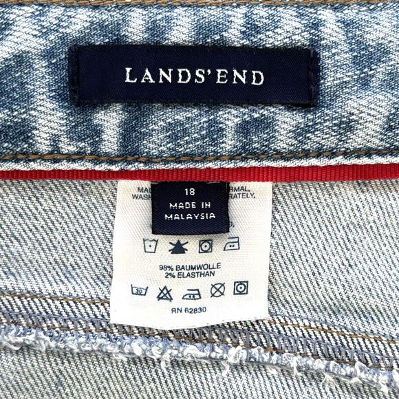 Lands End Women's Size 18 (42 x 31) Stone-Washed, 11" Hemlines, 5-Pocket Jeans - Picture 15 of 16
